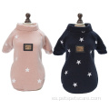 Nueva ropa popular para perros pequeños con estampado de estrellas de cinco puntas